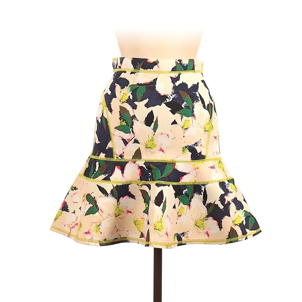 J. Crew Floral Scuba Skirt